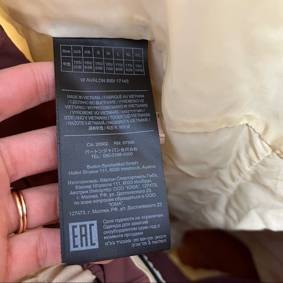 🦋🌙 BURTON | Cream Overall Snowboard Ski or Snow Bibs Pants SOLD - Picture 15 of 16